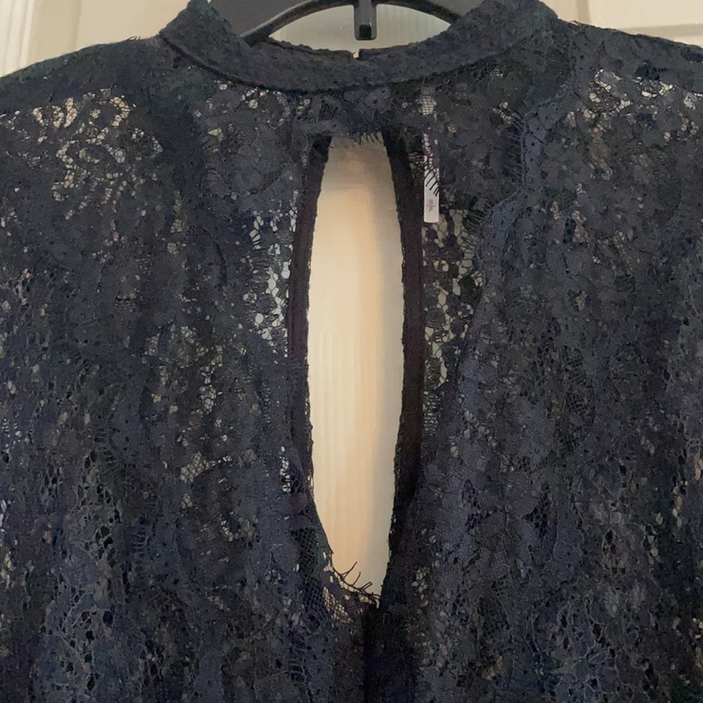 (HALLOWEEN!) Free People Black Lace Tunic - Picture 6 of 12